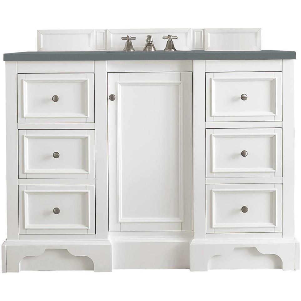 Base with Sink Top Bright White White Vanities