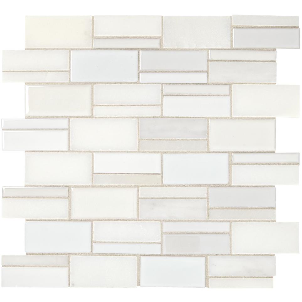 Mosaic Cloud Matte White Tile