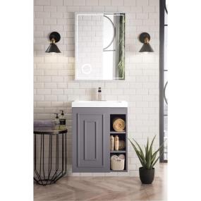 Base with Sink Top Grey Smoke Grey / Black Vanities