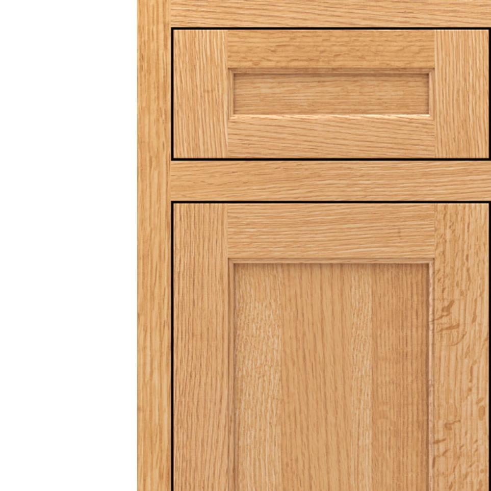 Square Natural Light Finish Square Cabinets