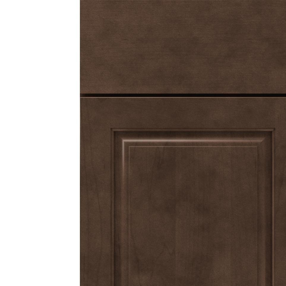 Square Thatch Dark Finish Square Cabinets