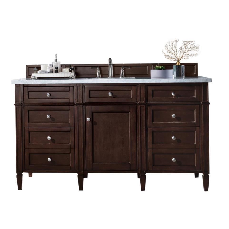 Base with Sink Top Burnished Mahogany Dark Finish Vanities