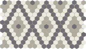 Mosaic Ice White / Black / Lt Smoke Matte Black Tile