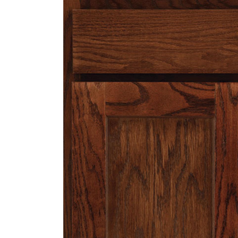 Square Chestnut Dark Finish Square Cabinets