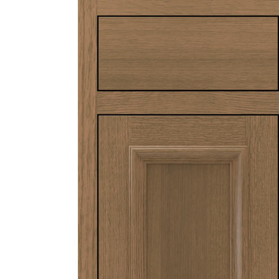 Square Gunny Medium Finish Square Cabinets