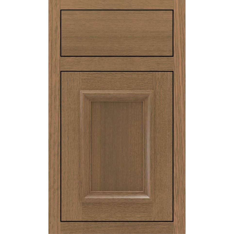 Square Gunny Medium Finish Square Cabinets