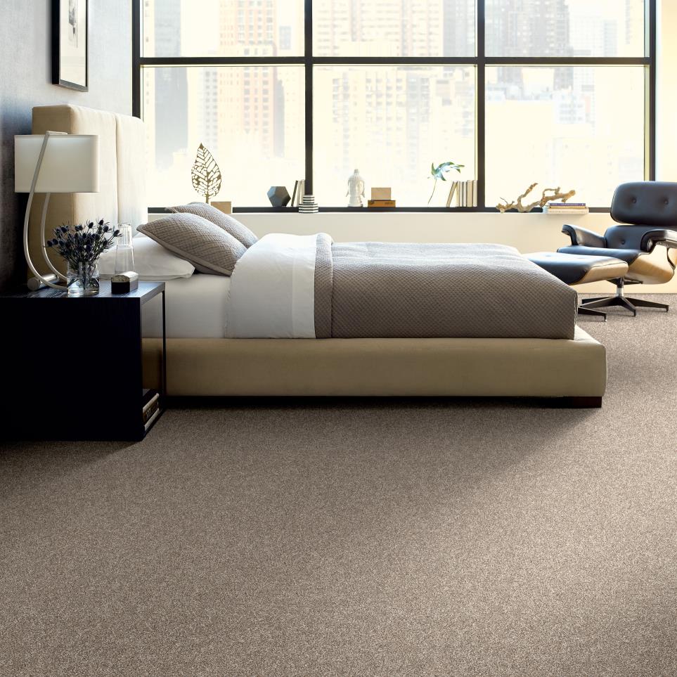 Textured Saxony Bountiful Mixture Gray Carpet