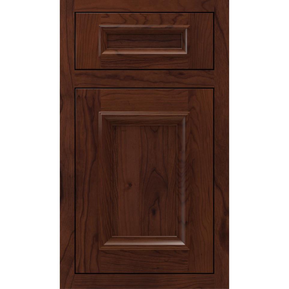 Square Sepia Dark Finish Square Cabinets
