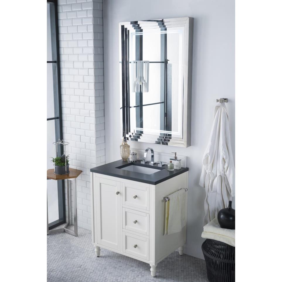 Base with Sink Top Bright White White Vanities