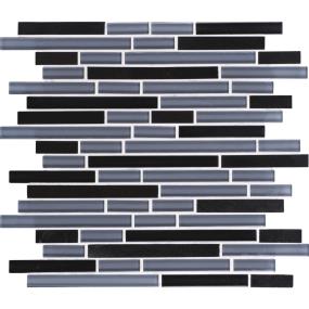 Mosaic Absolute Black Blend Mixed Black Tile