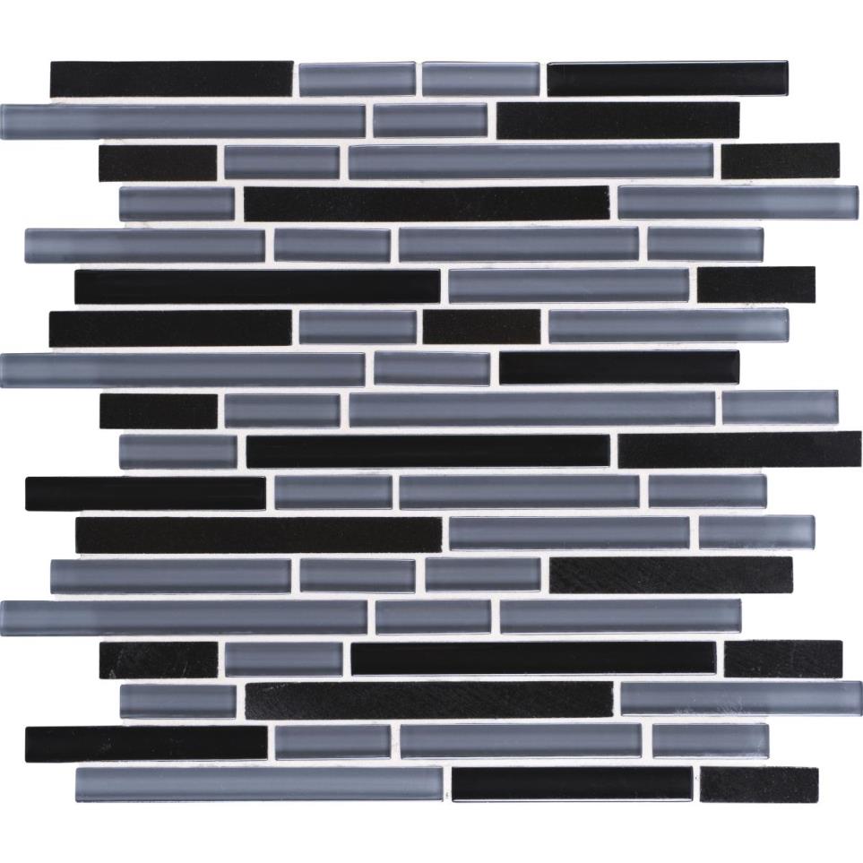 Mosaic Absolute Black Blend Mixed Black Tile