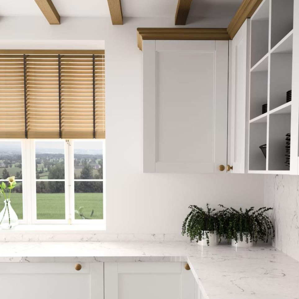 Slab White Arabesque White Quartz Countertops