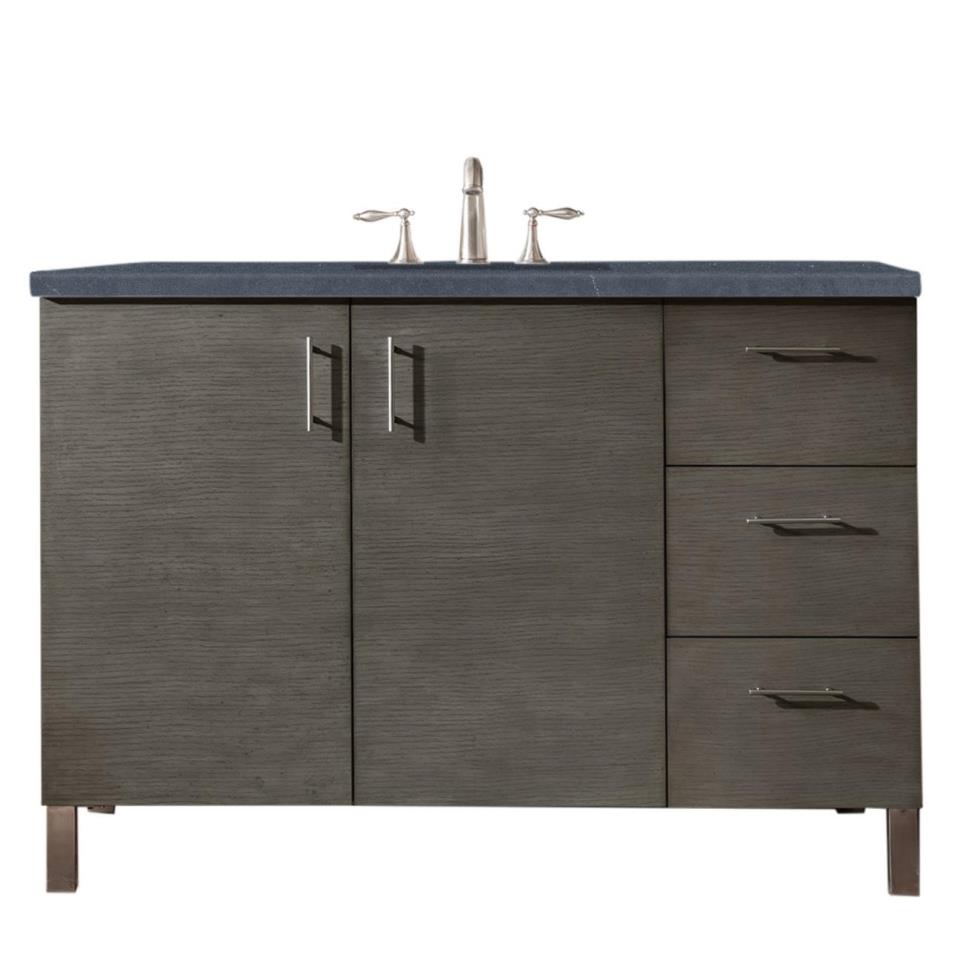 Base with Sink Top Silver Oak Medium Finish Vanities