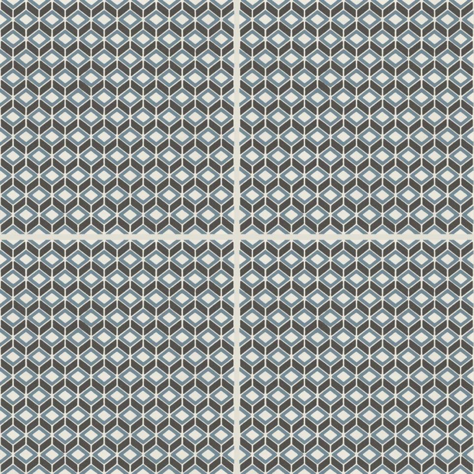 Decoratives and Medallions Birdseye Denim Blend Matte Blue Tile