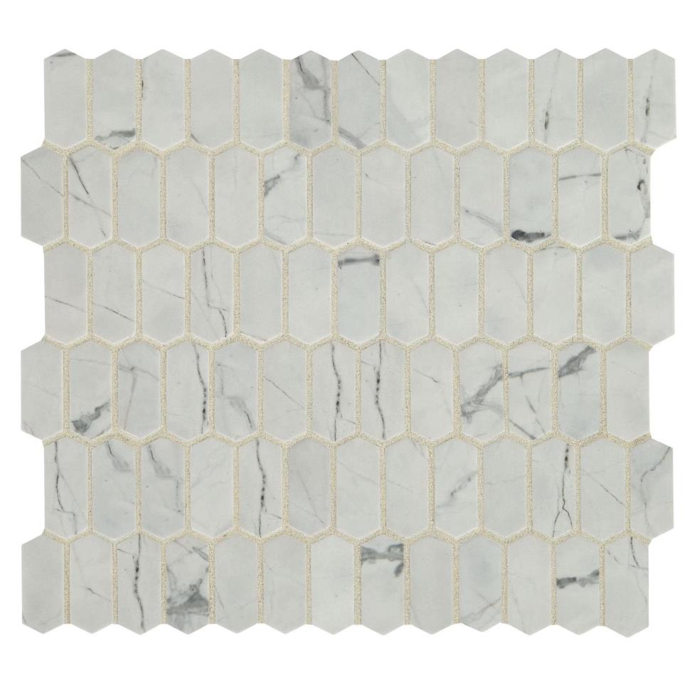 Mosaic Silver Satin Matte Gray Tile