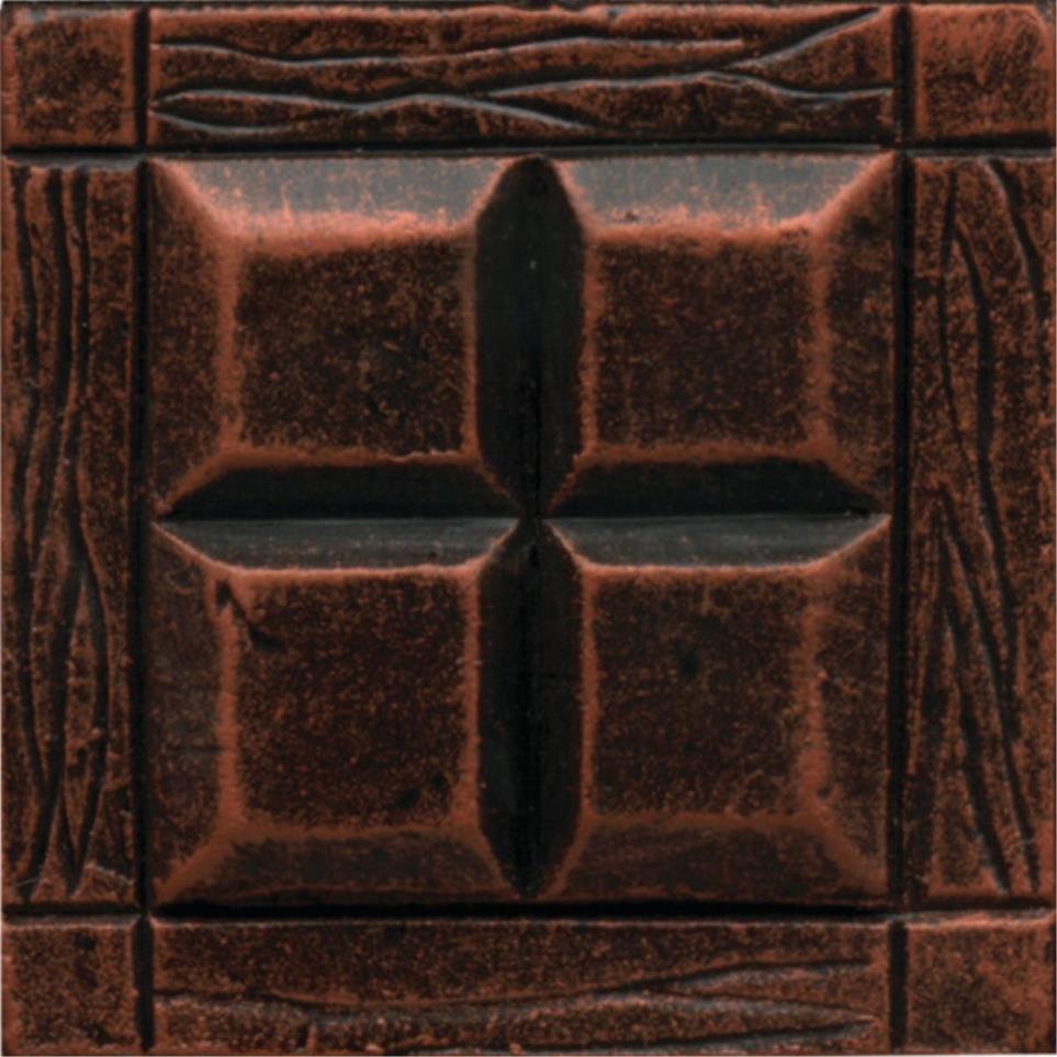 Decoratives and Medallions Guilded Copper Satin Brown Tile