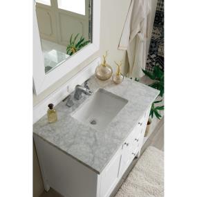 Base with Sink Top Bright  White White Vanities