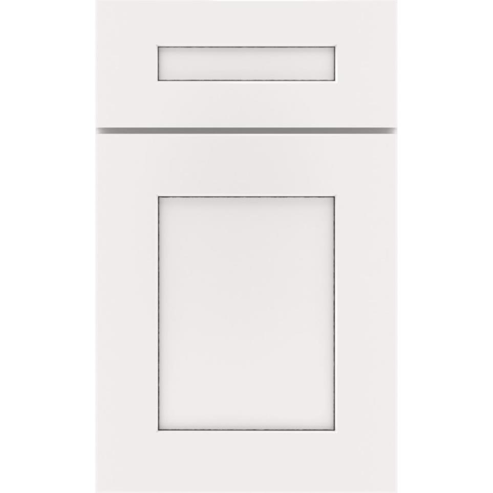 5 Piece White With Amaretto Creme Detail Glaze - Paint 5 Piece Cabinets