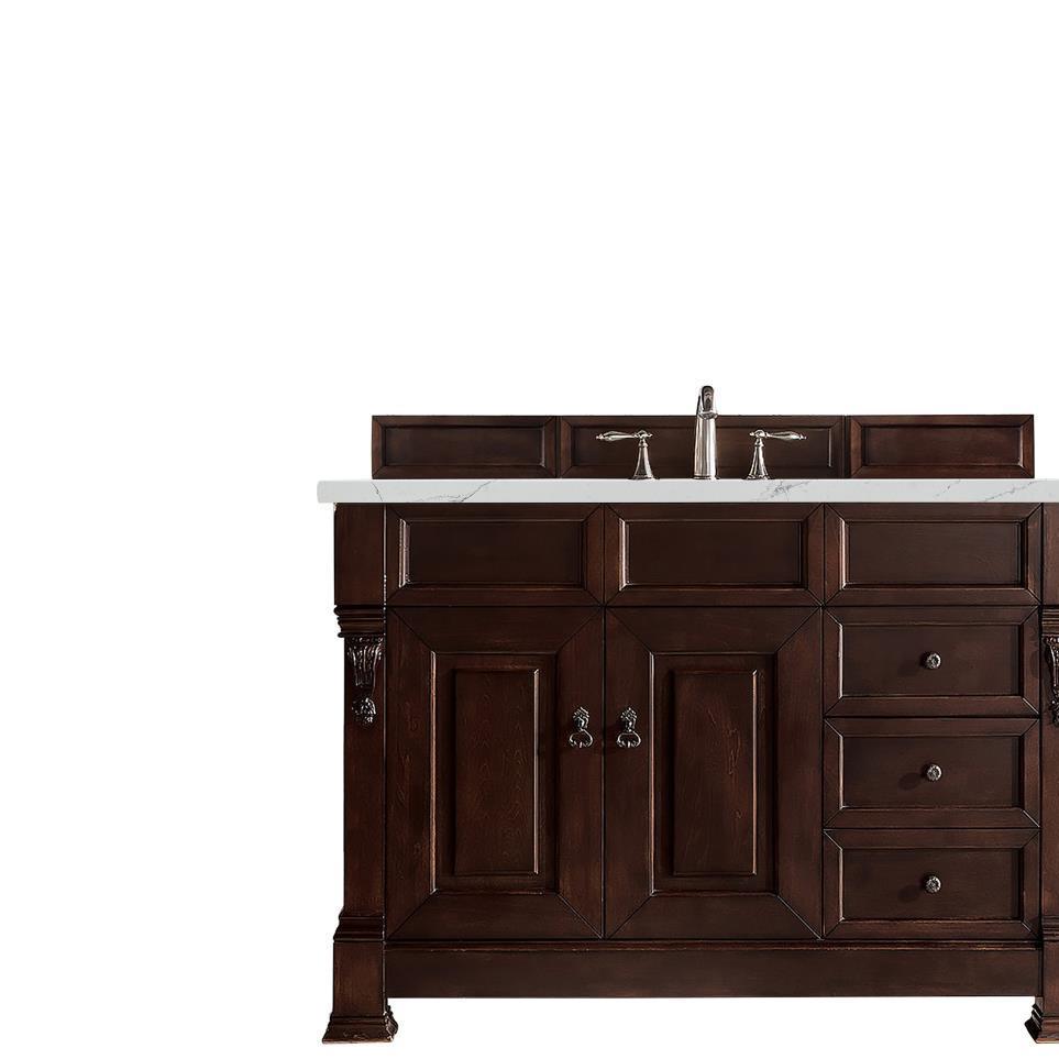 Base with Sink Top Burnished Mahogany Dark Finish Vanities