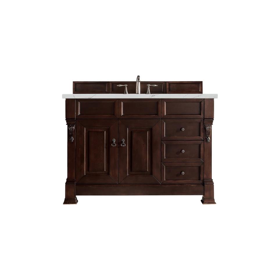 Base with Sink Top Burnished Mahogany Dark Finish Vanities