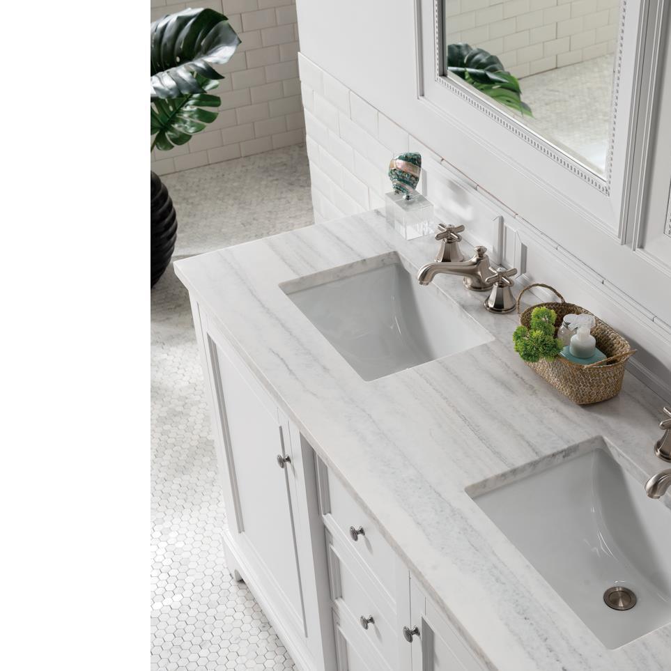 Base with Sink Top Bright White White Vanities