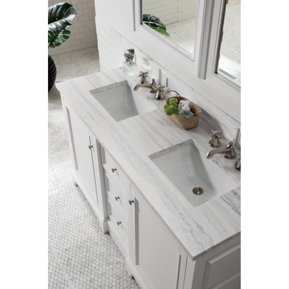 Base with Sink Top Bright White White Vanities