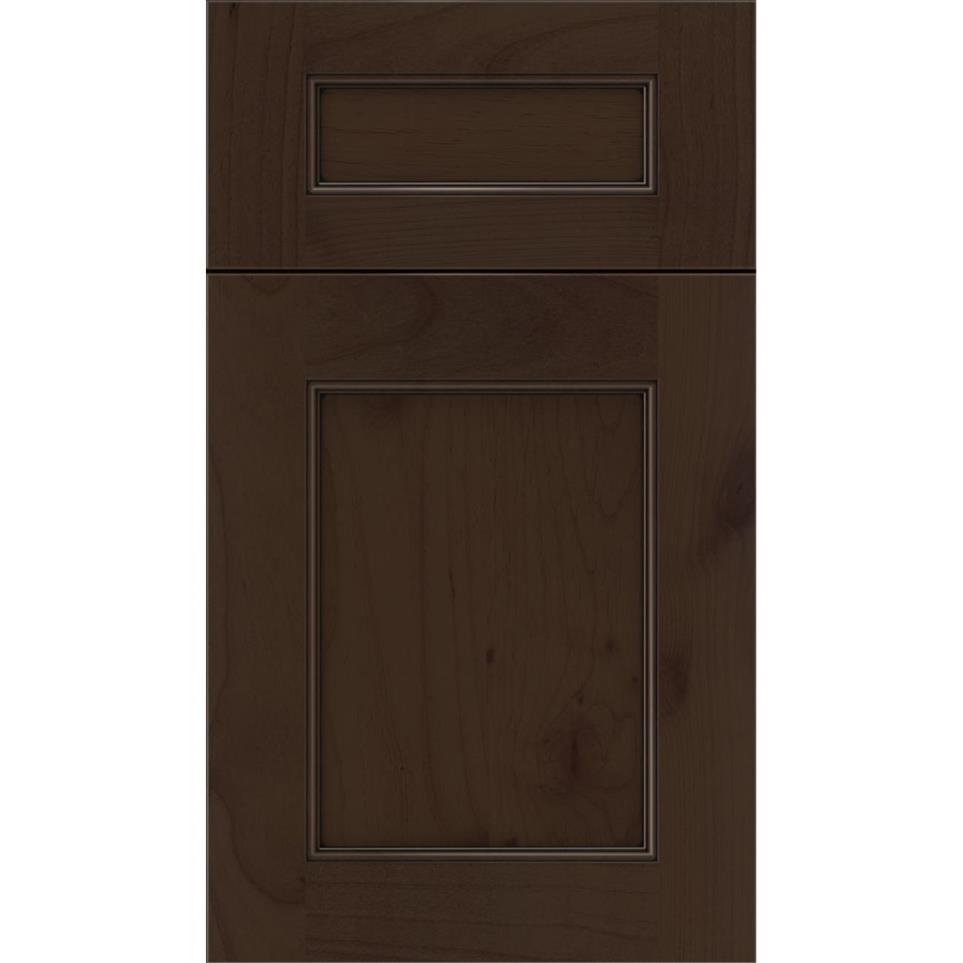 Square Cappuccino Black Glaze Glaze - Stain Square Cabinets