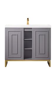 Base with Sink Top Grey Smoke Grey / Black Vanities