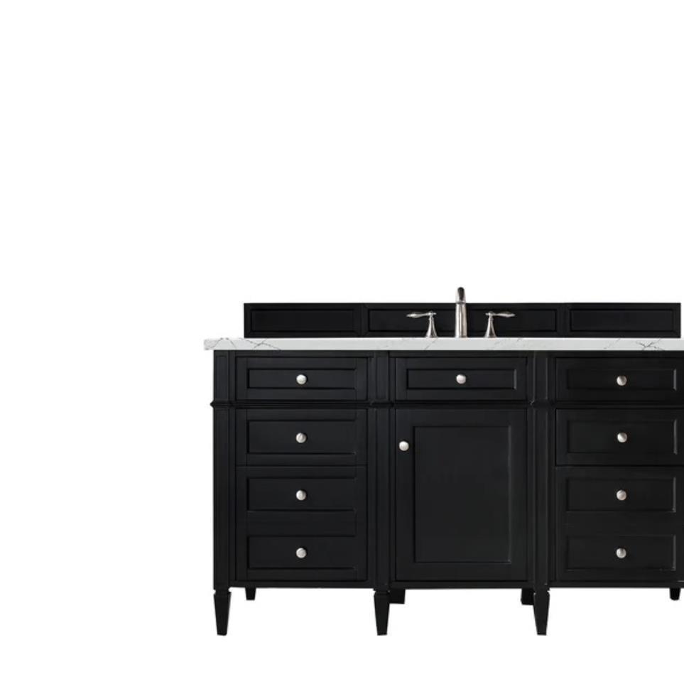 Base with Sink Top Black Onyx Grey / Black Vanities