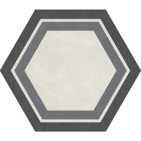 Decoratives and Medallions Honeycomb Cool Matte Black Tile
