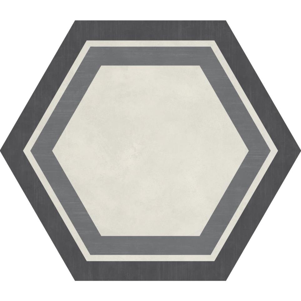 Decoratives and Medallions Honeycomb Cool Matte Black Tile