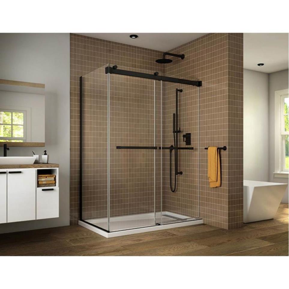 Door Matte Black Black Showers