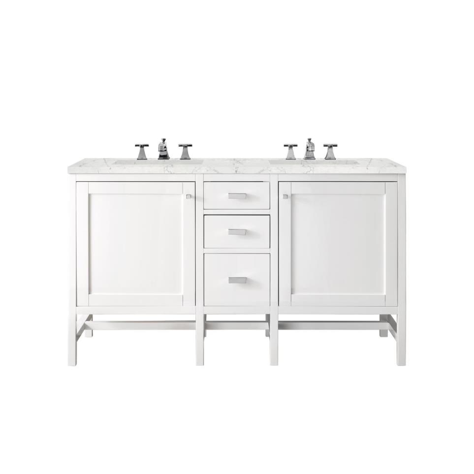 Base with Sink Top Glossy White White Vanities