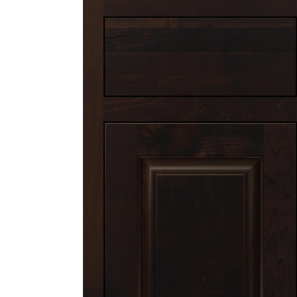 Square Sumatra Dark Finish Square Cabinets