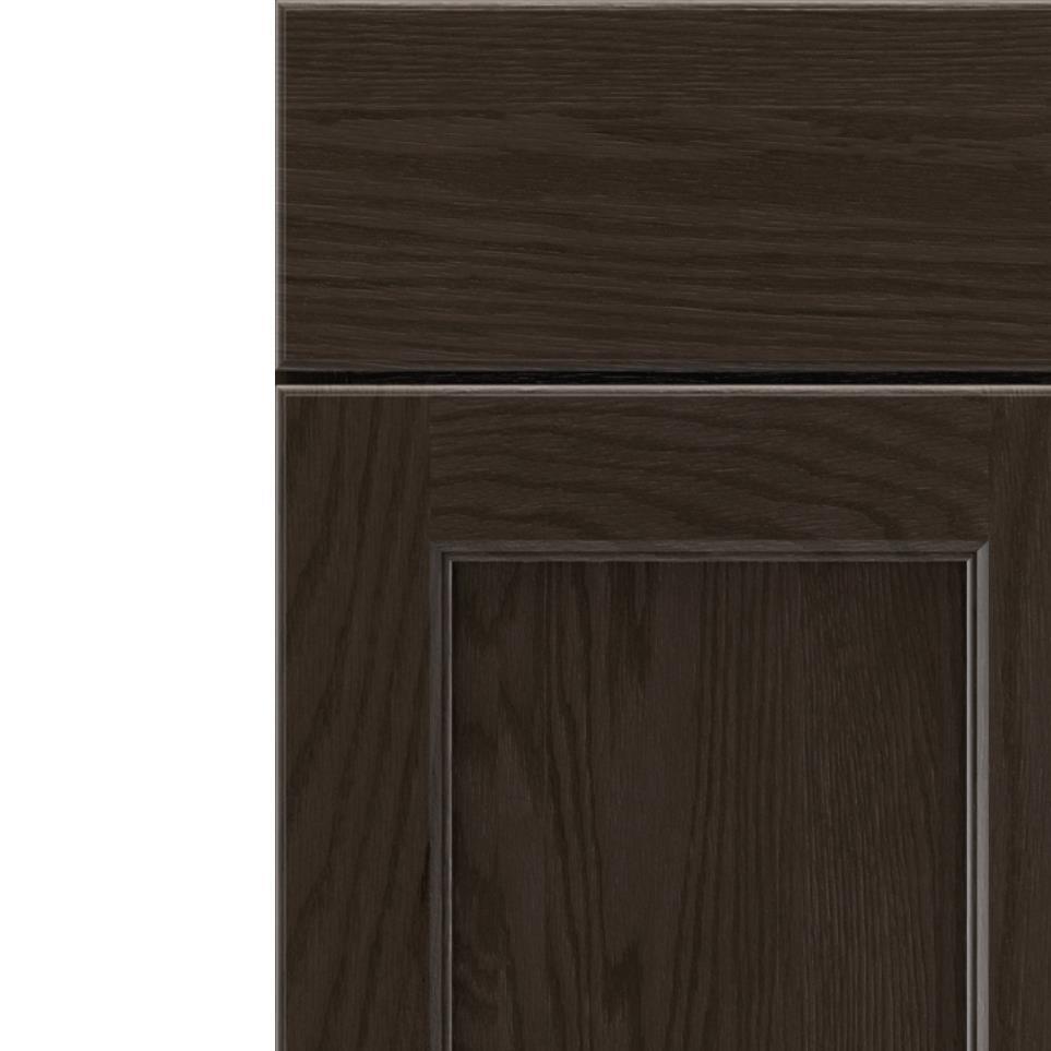 Square Thatch Dark Finish Square Cabinets