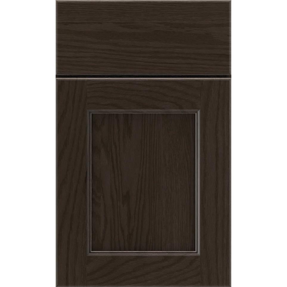 Square Thatch Dark Finish Square Cabinets