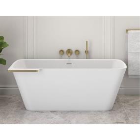 Soaking Tubs White/Brushed Gold White Bathtubs
