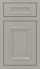 Square Stamped Concrete Paint - Grey Cabinets