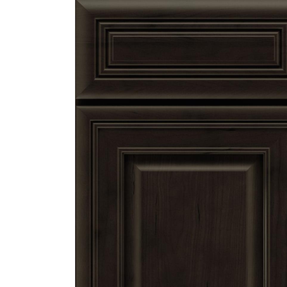 Square Thatch Dark Finish Square Cabinets