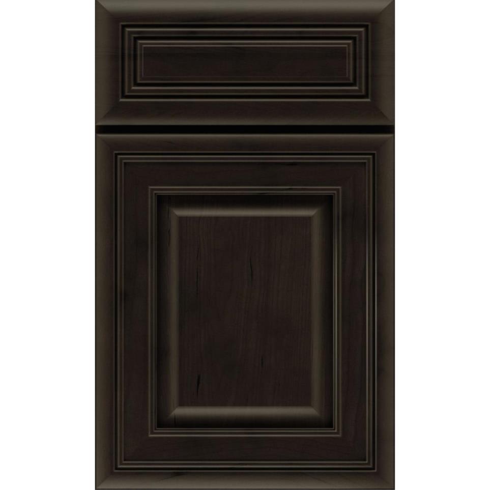 Square Thatch Dark Finish Square Cabinets