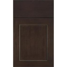 Square Thatch Dark Finish Square Cabinets