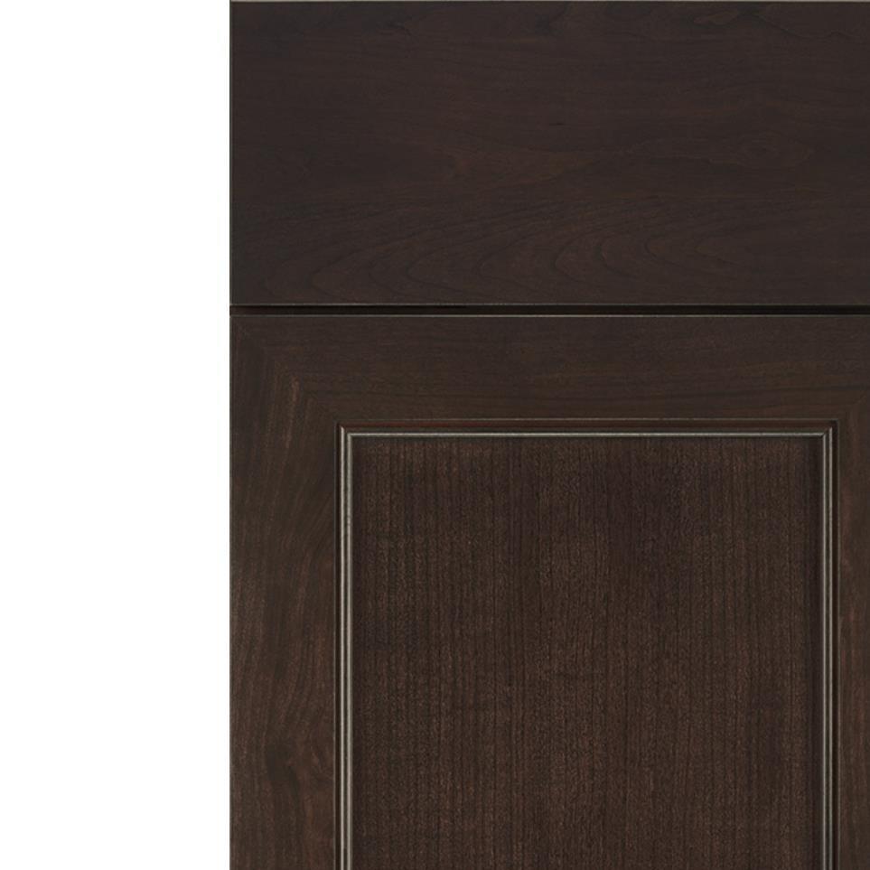 Square Thatch Dark Finish Square Cabinets