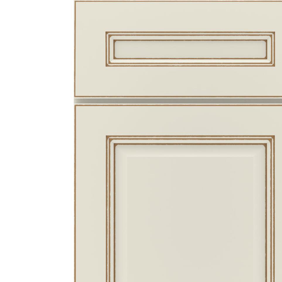 5 Piece Icy Avalanche Toasted Almond Glaze - Paint 5 Piece Cabinets