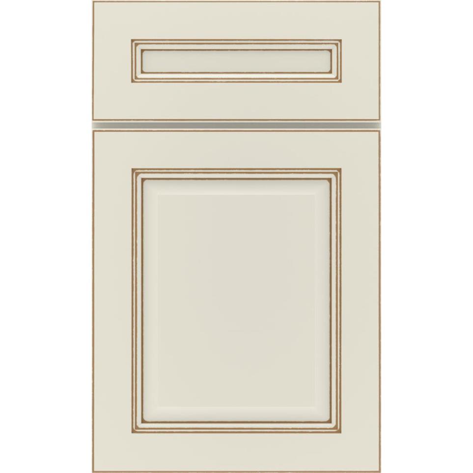 5 Piece Icy Avalanche Toasted Almond Glaze - Paint 5 Piece Cabinets