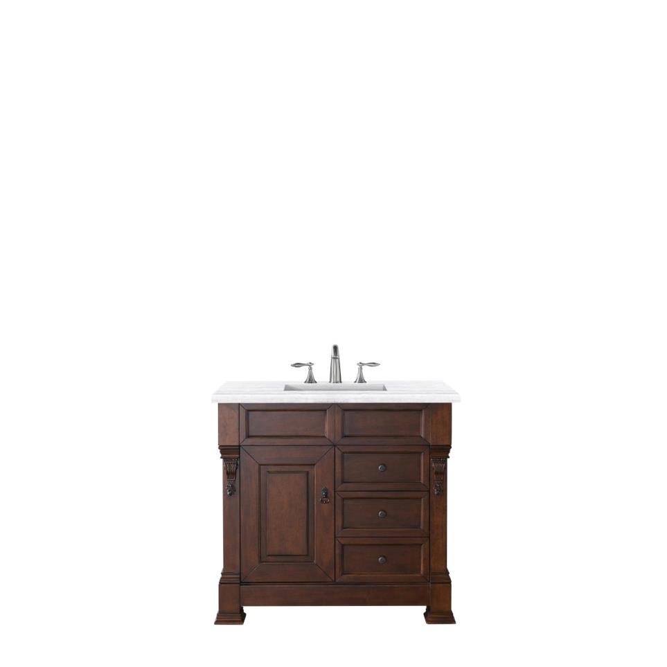 Base with Sink Top Warm Cherry Medium Finish Vanities