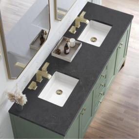 Base with Sink Top Smokey Celadon Green Vanities