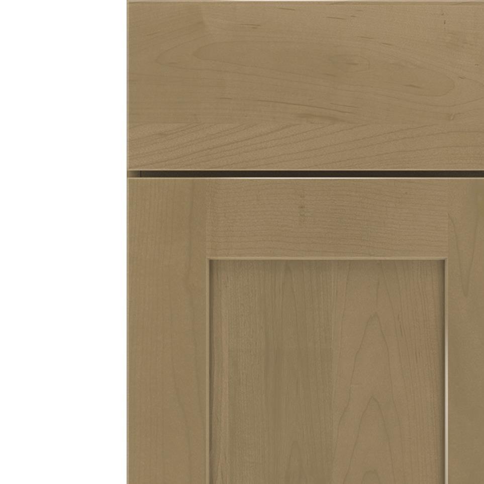 Square Buckskin Medium Finish Square Cabinets