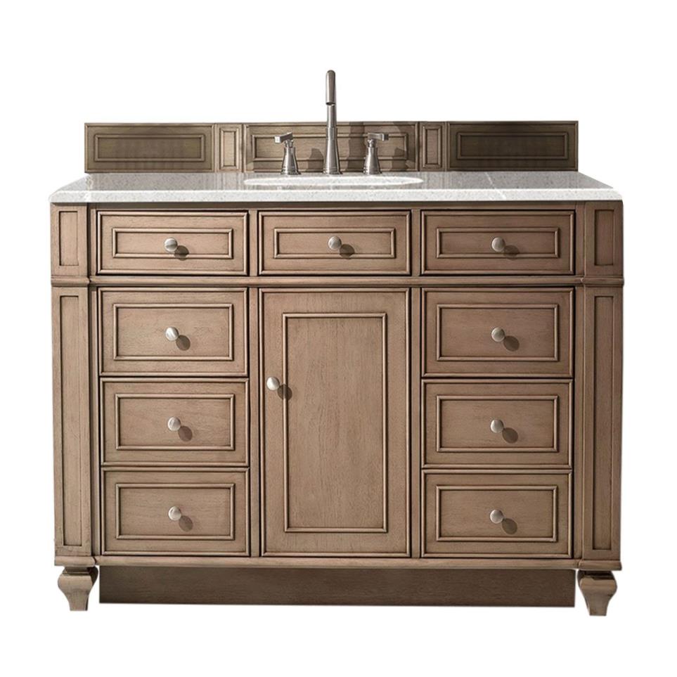 Base with Sink Top Whitewashed Walnut Light Finish Vanities