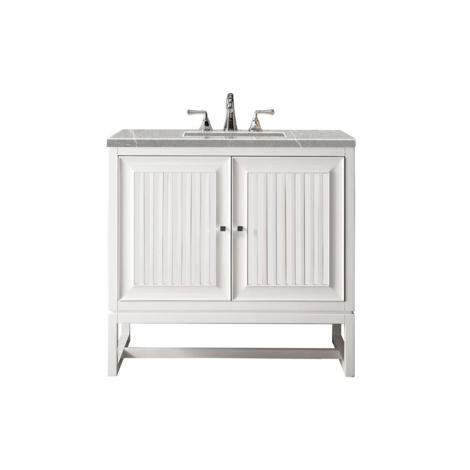 Base with Sink Top Glossy White White Vanities