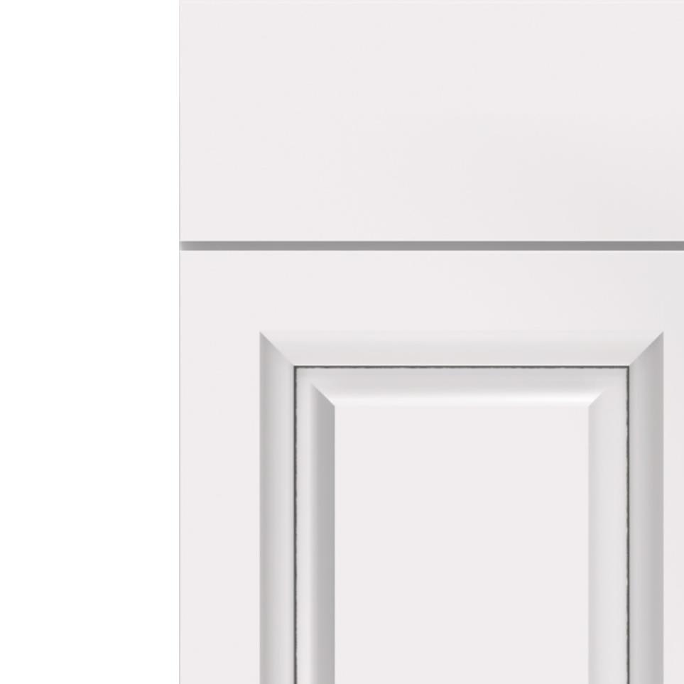 Square White With Toasted Almond Detail Glaze - Paint Square Cabinets